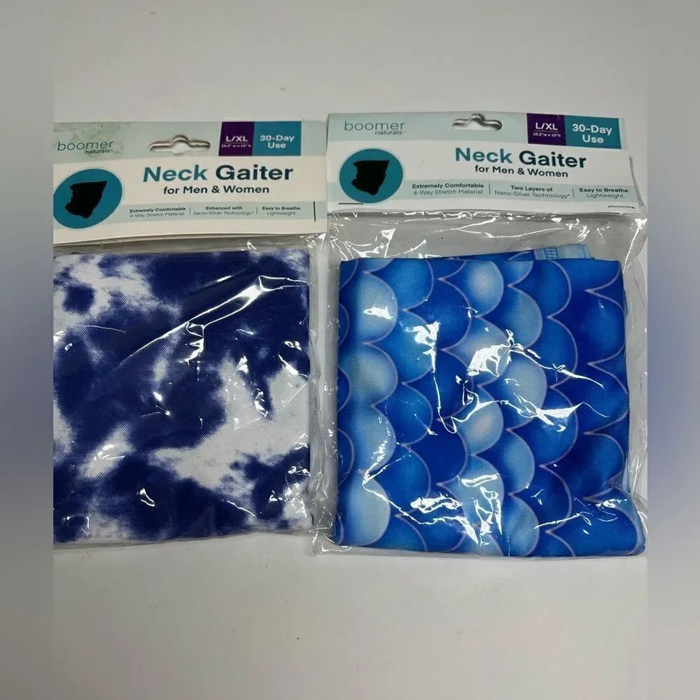 Set 2 Neck Gaiters Blue NWT